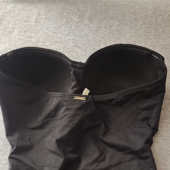 Black Strapless WOMENS ANNE COLE BEAUTIFUL SWIMSUIT SWIMWEAR ONE-PIECE SUIT - Picture 12 of 16